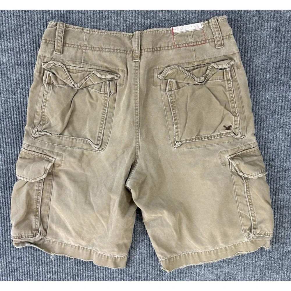 Y2K Vintage American Eagle Cargo Shorts Mens 32 Skater Distressed Utility Indie
